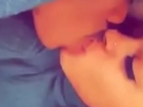 Sexy blonde Sloppy kissing